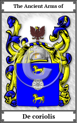 De coriolis Family Crest Download (JPG) Book Plated - 600 DPI